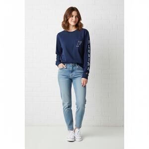 Original League Collegiate Wear Florida Gators Long Sleeve T-Shirt Blue Size S